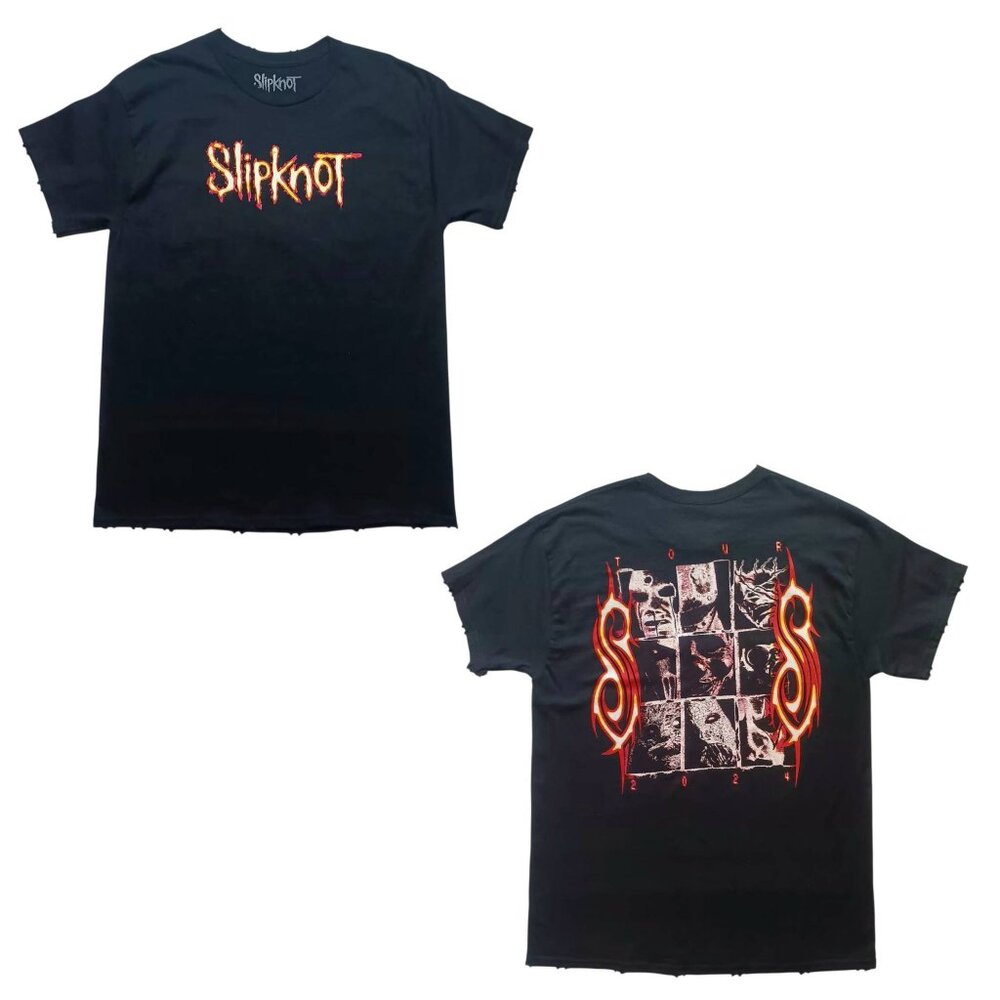 Slipknot Band Tee Distressed Men's Large Black 2 Sided NWOT NEW